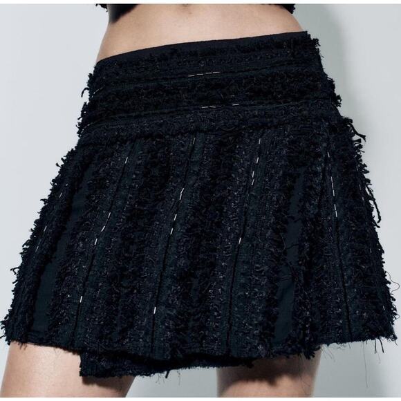 Nwt-ZARA | TEXTURED MINI SKIRT LIMITED EDITION -Medium - Picture 1 of 7